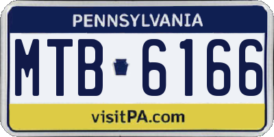 PA license plate MTB6166