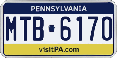 PA license plate MTB6170