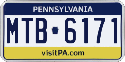 PA license plate MTB6171