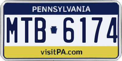 PA license plate MTB6174