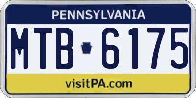PA license plate MTB6175