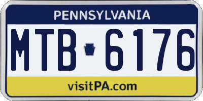 PA license plate MTB6176
