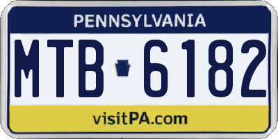 PA license plate MTB6182