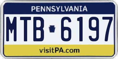 PA license plate MTB6197