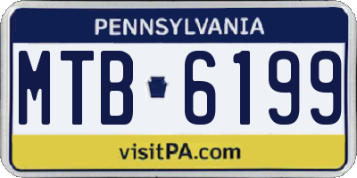 PA license plate MTB6199