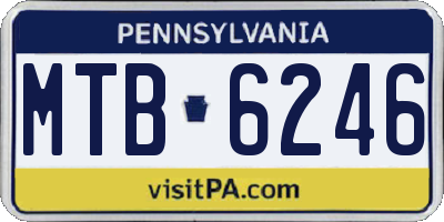 PA license plate MTB6246