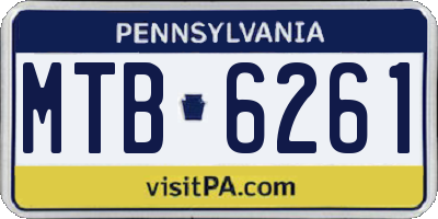 PA license plate MTB6261