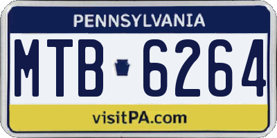 PA license plate MTB6264