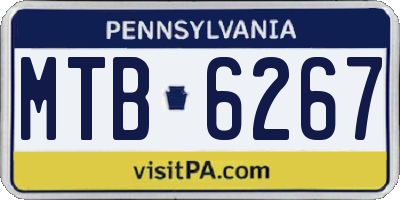 PA license plate MTB6267