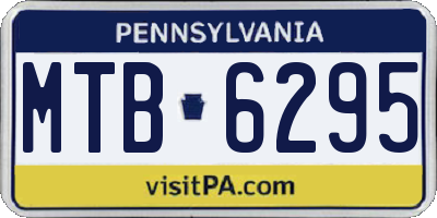 PA license plate MTB6295