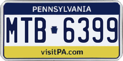 PA license plate MTB6399