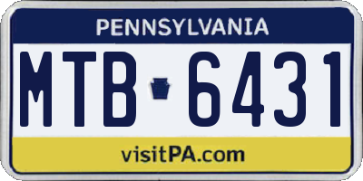 PA license plate MTB6431