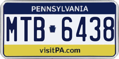PA license plate MTB6438