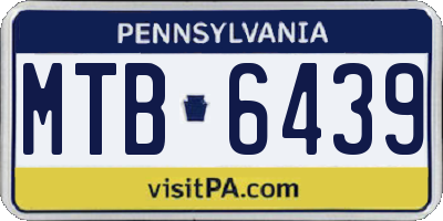 PA license plate MTB6439