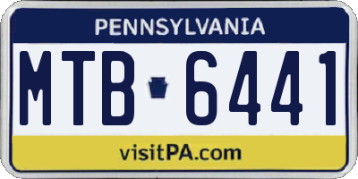 PA license plate MTB6441