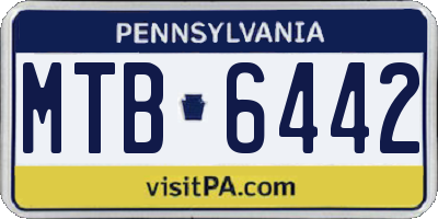 PA license plate MTB6442