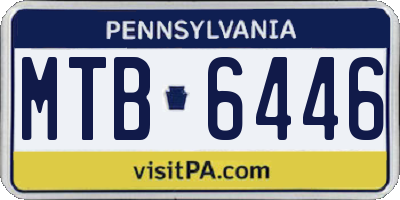 PA license plate MTB6446