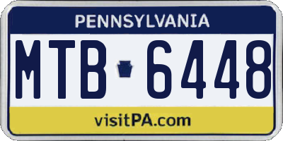 PA license plate MTB6448