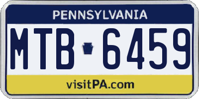 PA license plate MTB6459