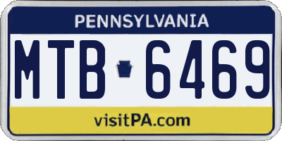 PA license plate MTB6469
