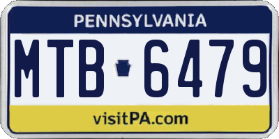 PA license plate MTB6479