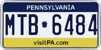PA license plate MTB6484