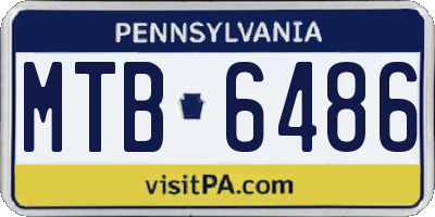 PA license plate MTB6486