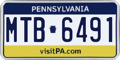PA license plate MTB6491