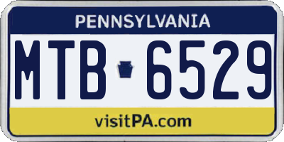 PA license plate MTB6529