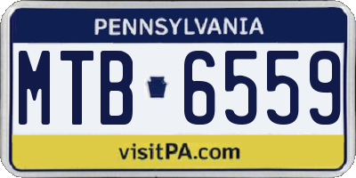 PA license plate MTB6559