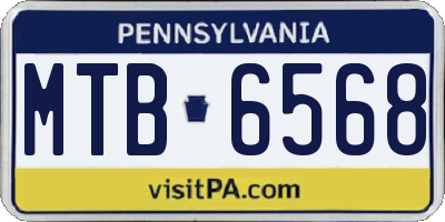 PA license plate MTB6568