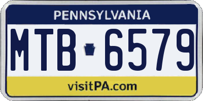PA license plate MTB6579