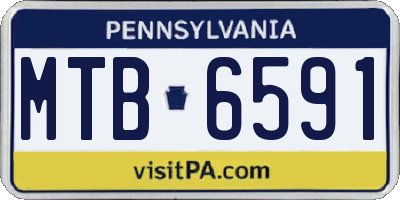PA license plate MTB6591