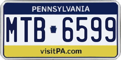 PA license plate MTB6599