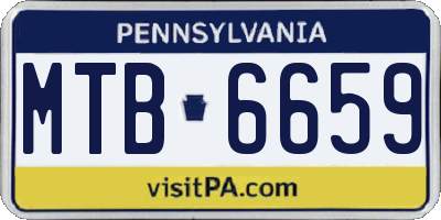 PA license plate MTB6659