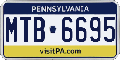 PA license plate MTB6695
