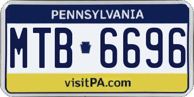 PA license plate MTB6696