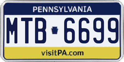 PA license plate MTB6699