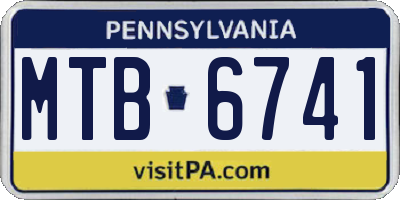 PA license plate MTB6741
