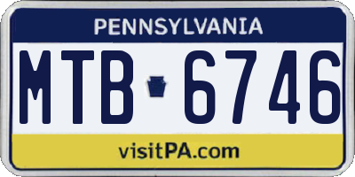PA license plate MTB6746