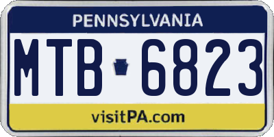 PA license plate MTB6823