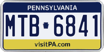 PA license plate MTB6841