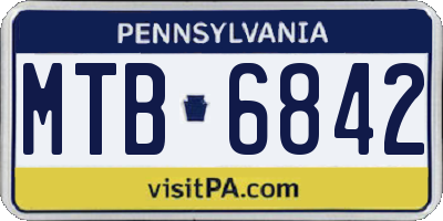 PA license plate MTB6842