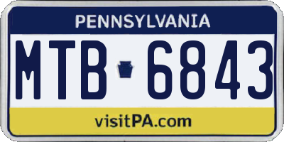 PA license plate MTB6843