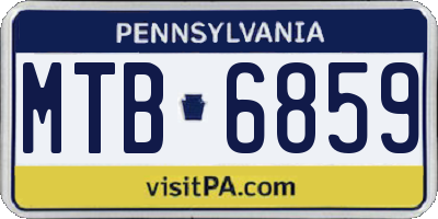 PA license plate MTB6859