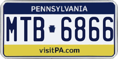 PA license plate MTB6866