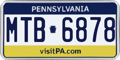 PA license plate MTB6878