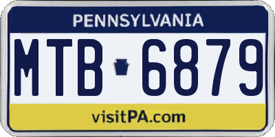 PA license plate MTB6879
