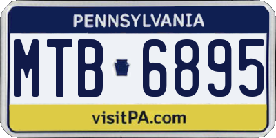 PA license plate MTB6895