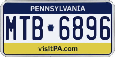 PA license plate MTB6896